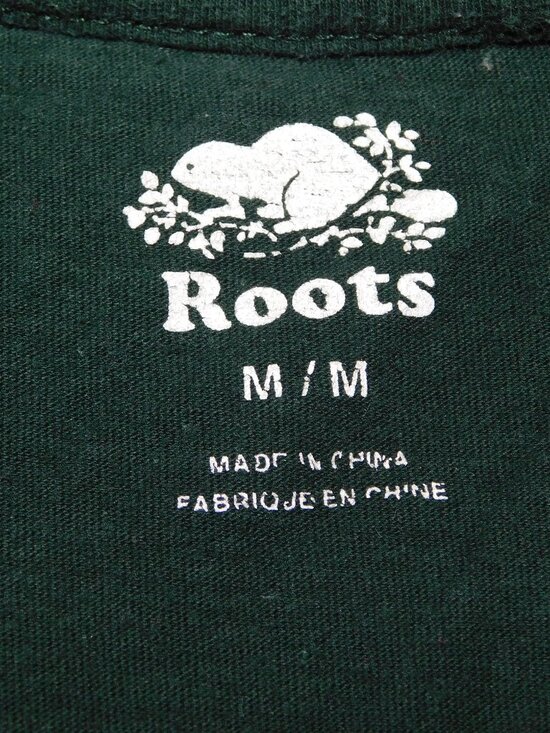 Roots Canadian Wilderness Tour Mens Medium Green Graphic Long Sleeve Shirt - Picture 3 of 9